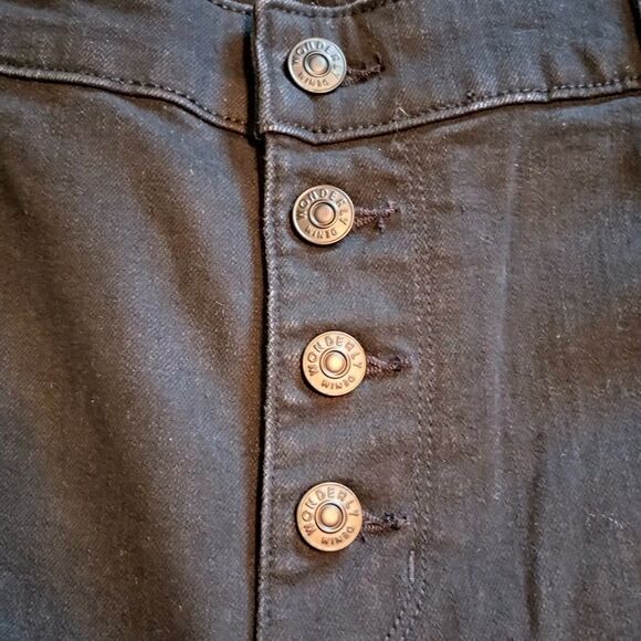 Wonderly Women's Plus Size Wide Leg Cropped Black Jeans 18W NWT Raw Hem - Picture 5 of 11